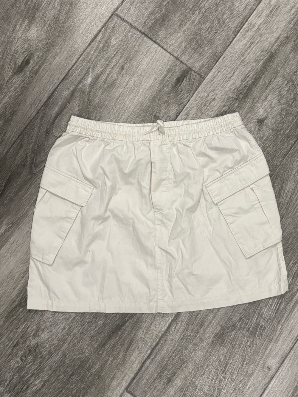 H&M Cream Cargo Mini Skirt